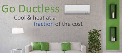 Ductless air conditioners or heat pumps
